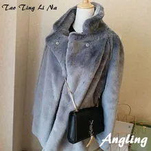 

2019 New Style High-end Fashion Women Faux Fur Coat S94