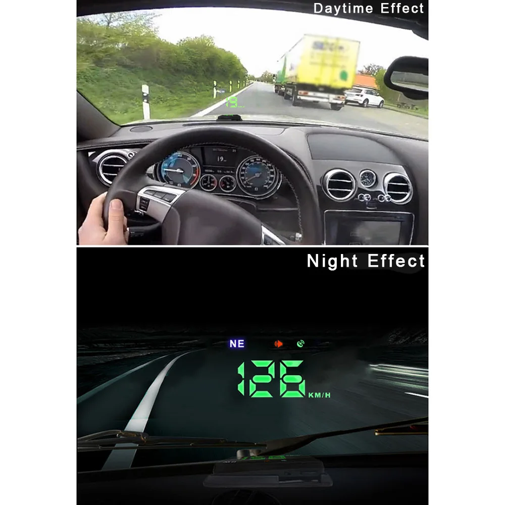 Cabeça do Carro Tela 3.5 Polegada hd Display Velocímetros Projetor Universal Estilo Acessórios Gps Hud up 12 Automóveis e motos
