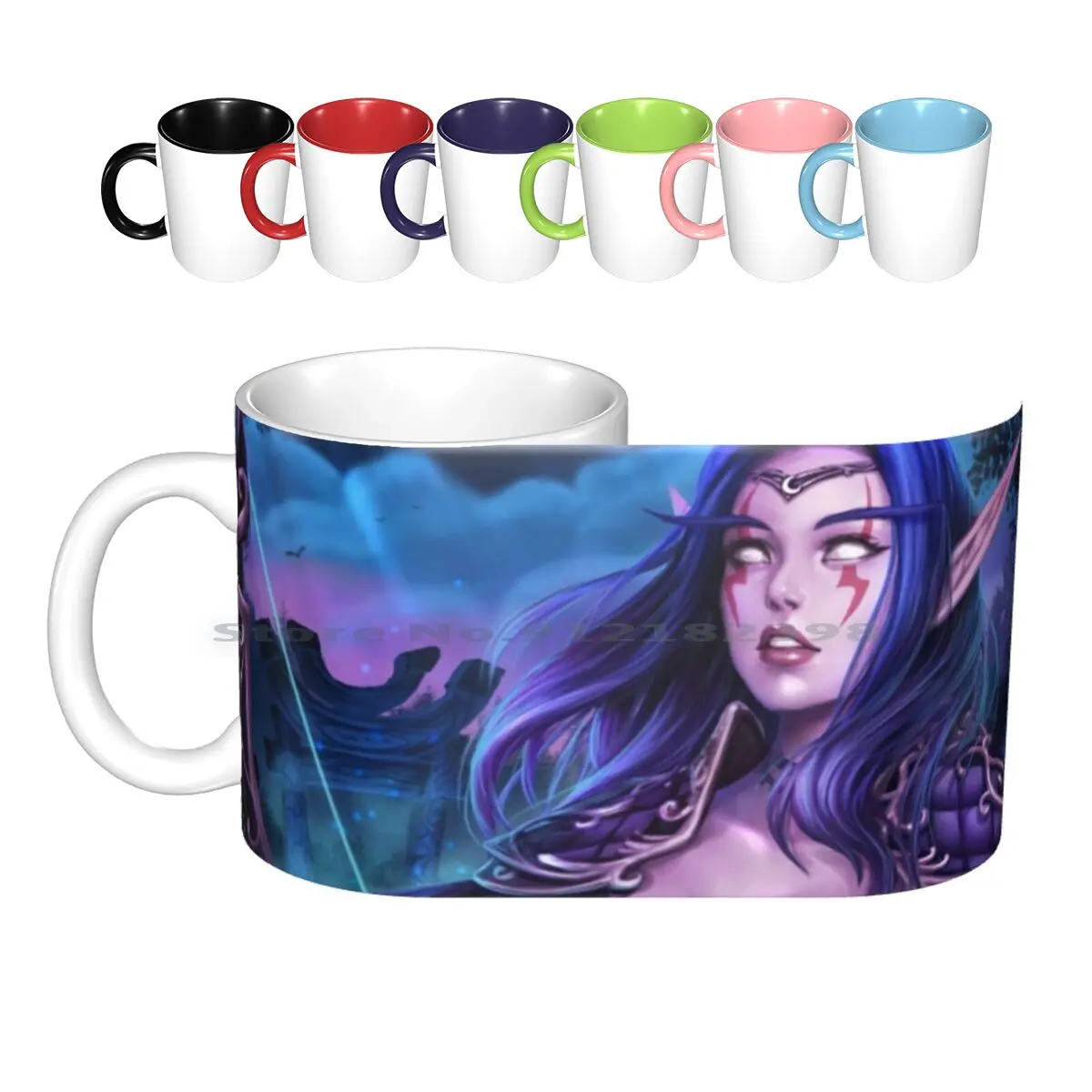 Hunter Night Elf Tazze In Ceramica Tazze Da Caffè Tazza Da Tè Al Latte World Of Wow Night Elf Elf Gioco Bow Night Elune Trend Creativo