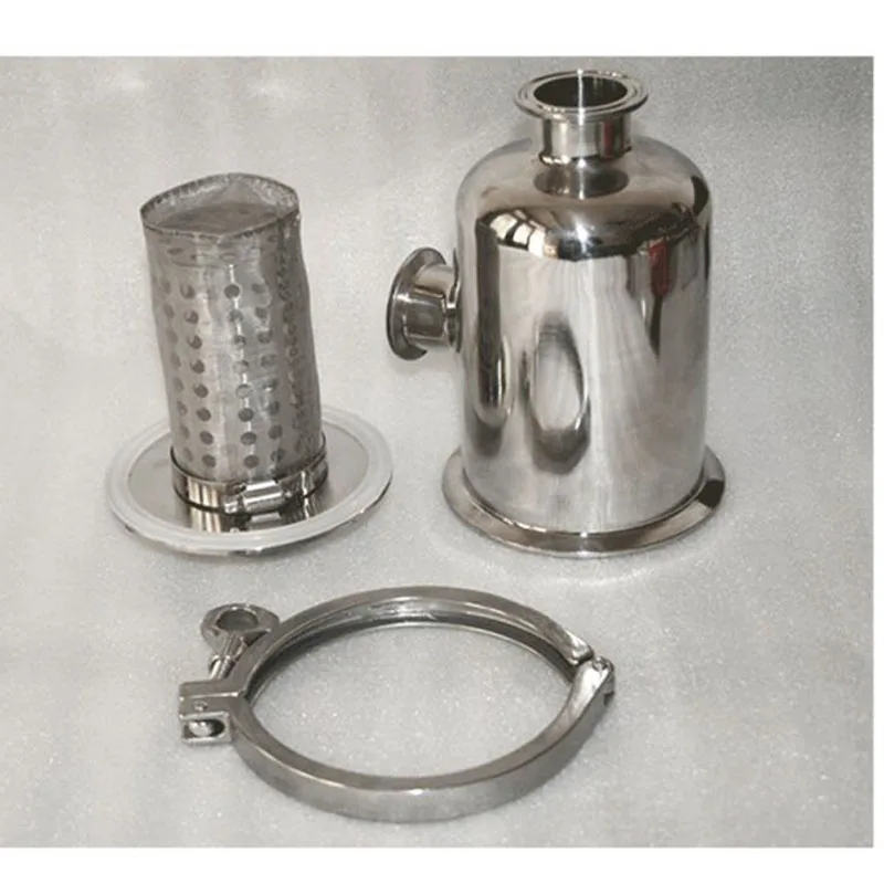 

Right Angel Filter SS304 Stainless Steel Sanitary Pipe Filter Tri-clamp Strainer Body 102mm