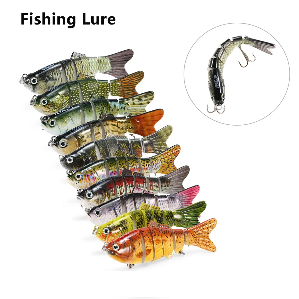 

Lixada 6 Jointed Sections Fishing Lure Artificial Wobblers Bait Crankbait Hard Lure Fishing Pesca Hook Fishing Tackle Accessory