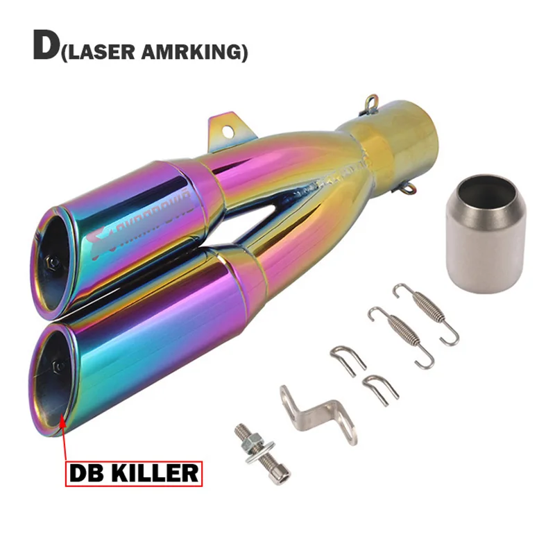Лазерная маркировка Stainelss сталь мотоцикл глушитель с подвижным дБ убийца для CB400 CBR190 600 FZ400 Z250 BN600