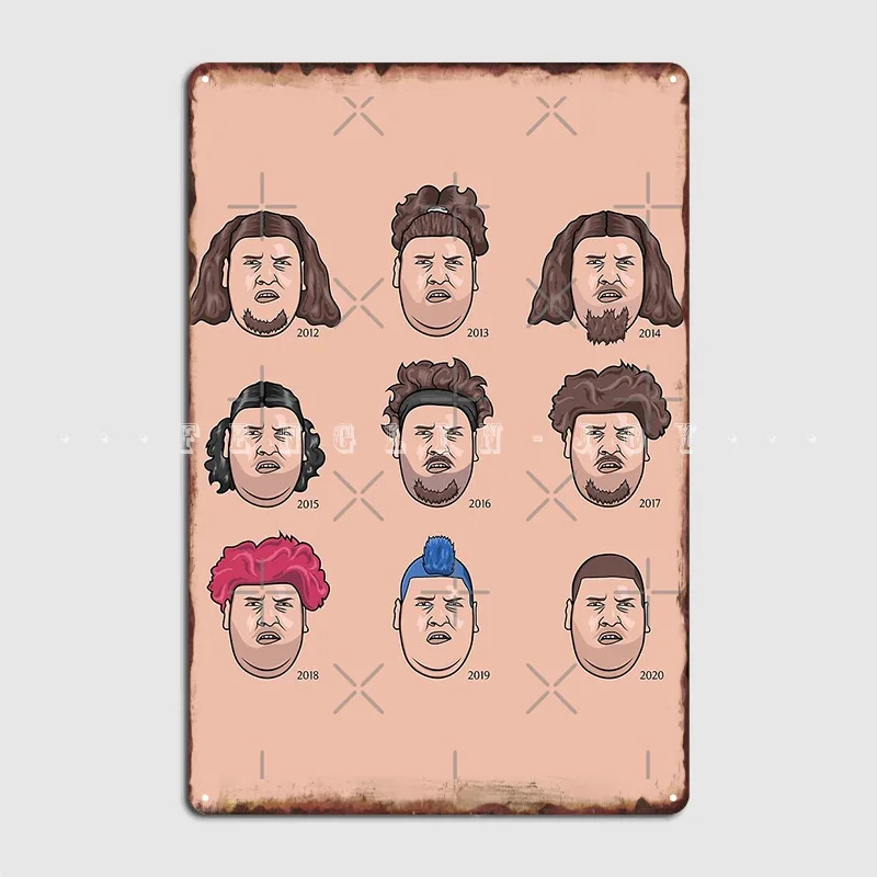 

Плакаты с 9 лицами дождя, Drachenlord Winkler, металлическая фотография, винтажное украшение гаража, жестяные плакаты