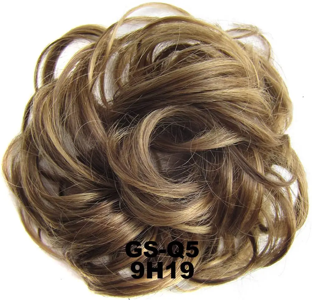 DSstyles, 1 шт., женские модные синтетические волосы, хвост пони, волосы для наращивания, пучок волос, резинки для волос, эластичные, свадебные, волнистые, кудрявые
