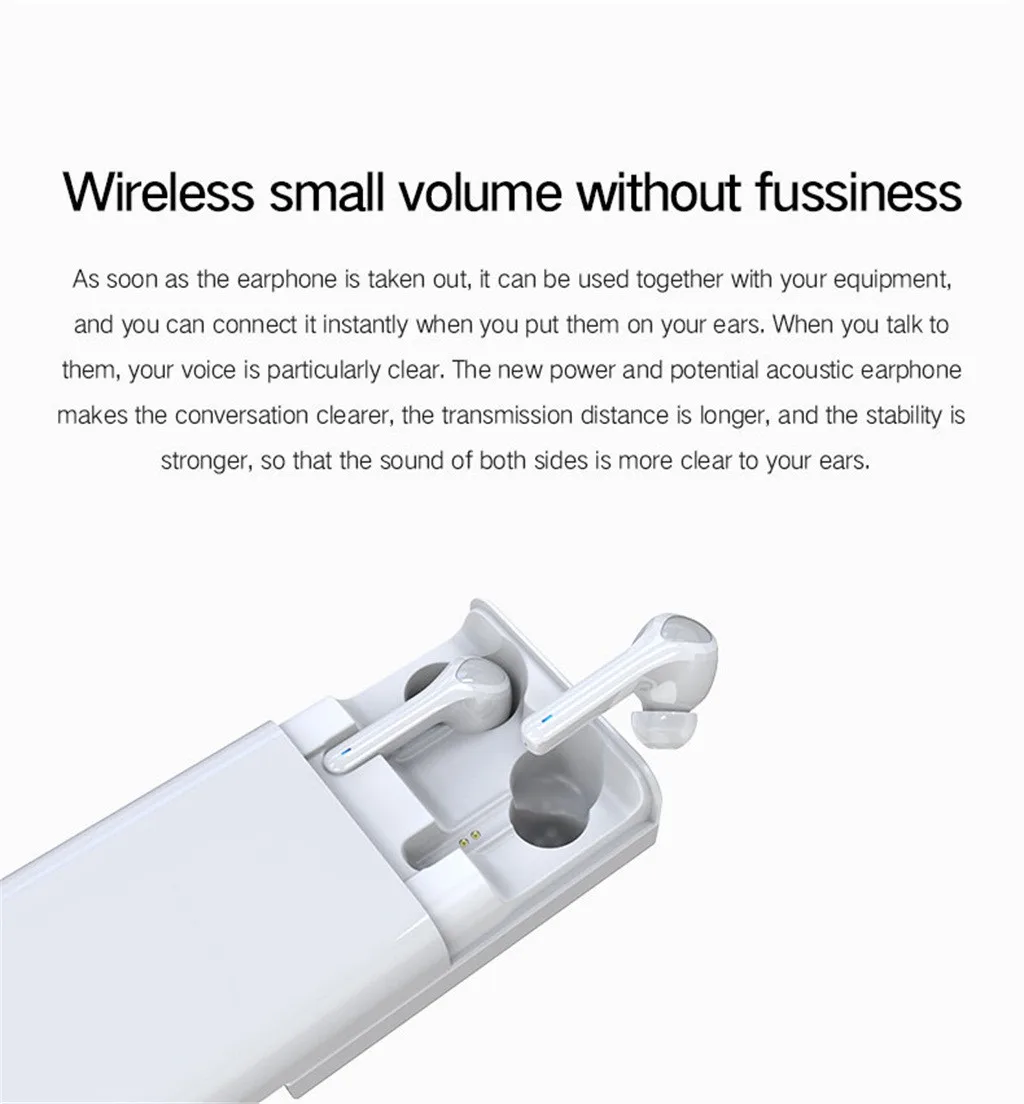 CARPRIE Новинка 5,0, Bluetooth наушники, стерео беспроводные наушники, мини беспроводные наушники, гарнитура с внешним аккумулятором, наушники