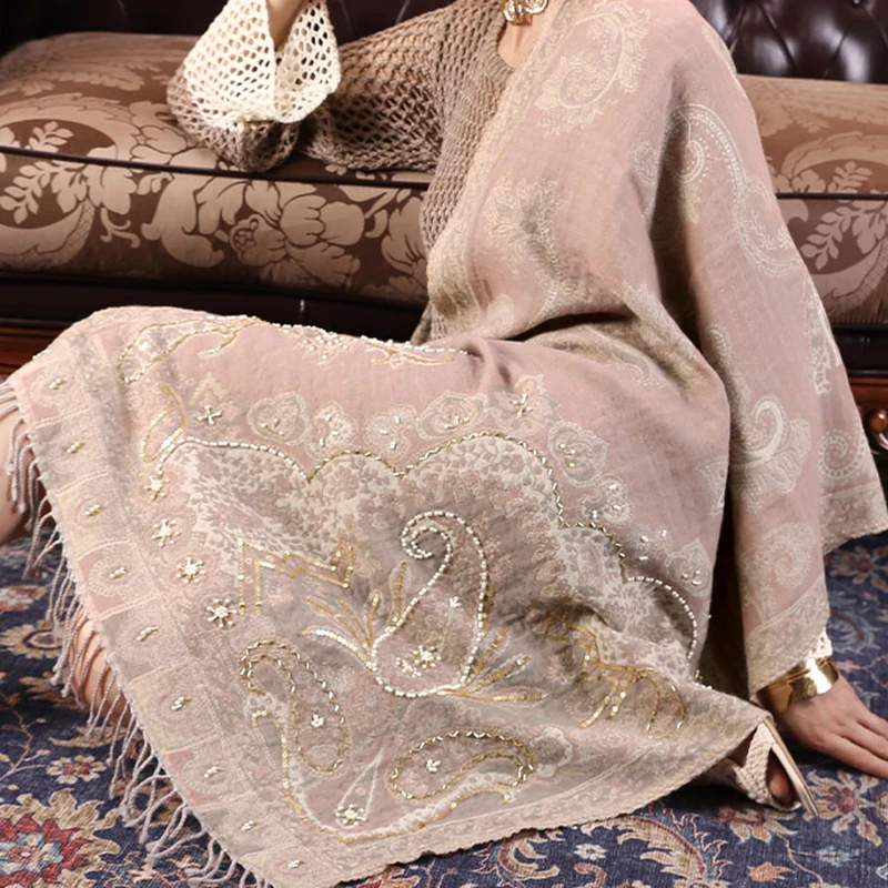 

Ultra Long Shawl In Women's Scarf High Quality Winter Warm Thick Cachecol Feminino Wool Blend Wrap Pashmina Soft Mujer Bufanda