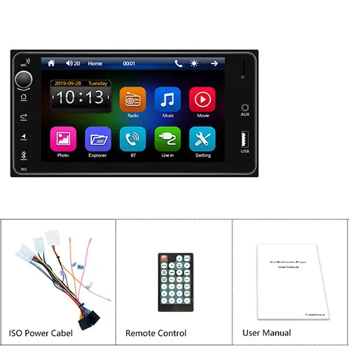 Podofo 2 Din Автомагнитолы " мультимедийный плеер для Toyota Corolla авто стерео Android Авторадио MirrorLink Bluetooth USB FM камера - Цвет: Without Camera