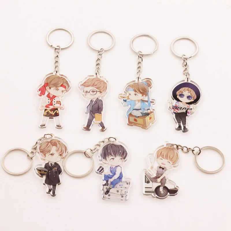 Bay Jingting сопутствующие продукты двухсторонний милый акриловый брелок 038