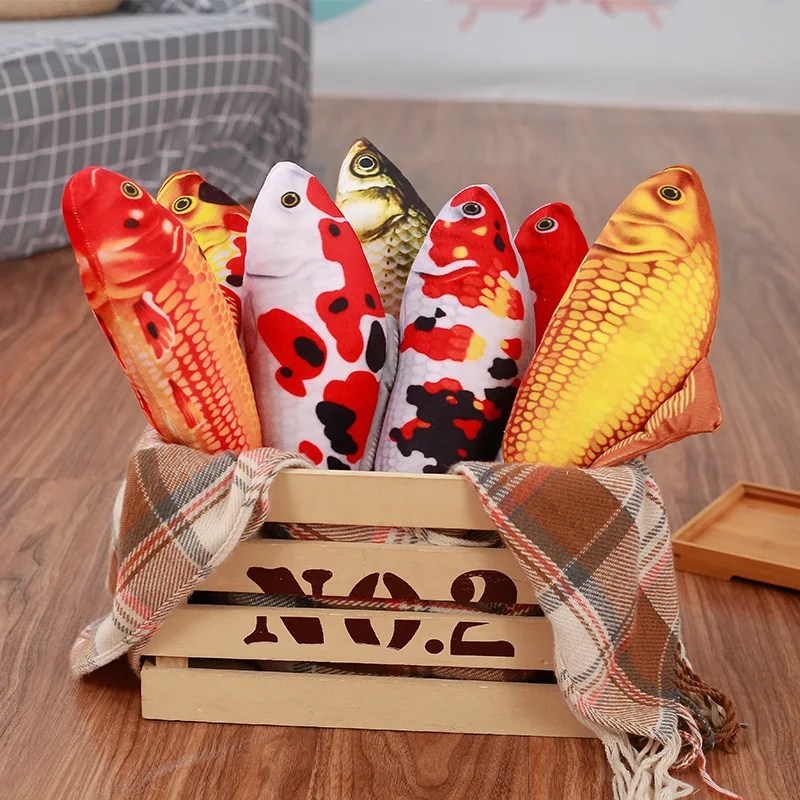 Игрушки для кошек в форме рыбы 3D кошачьи игрушки котят мягкая подушка кукла