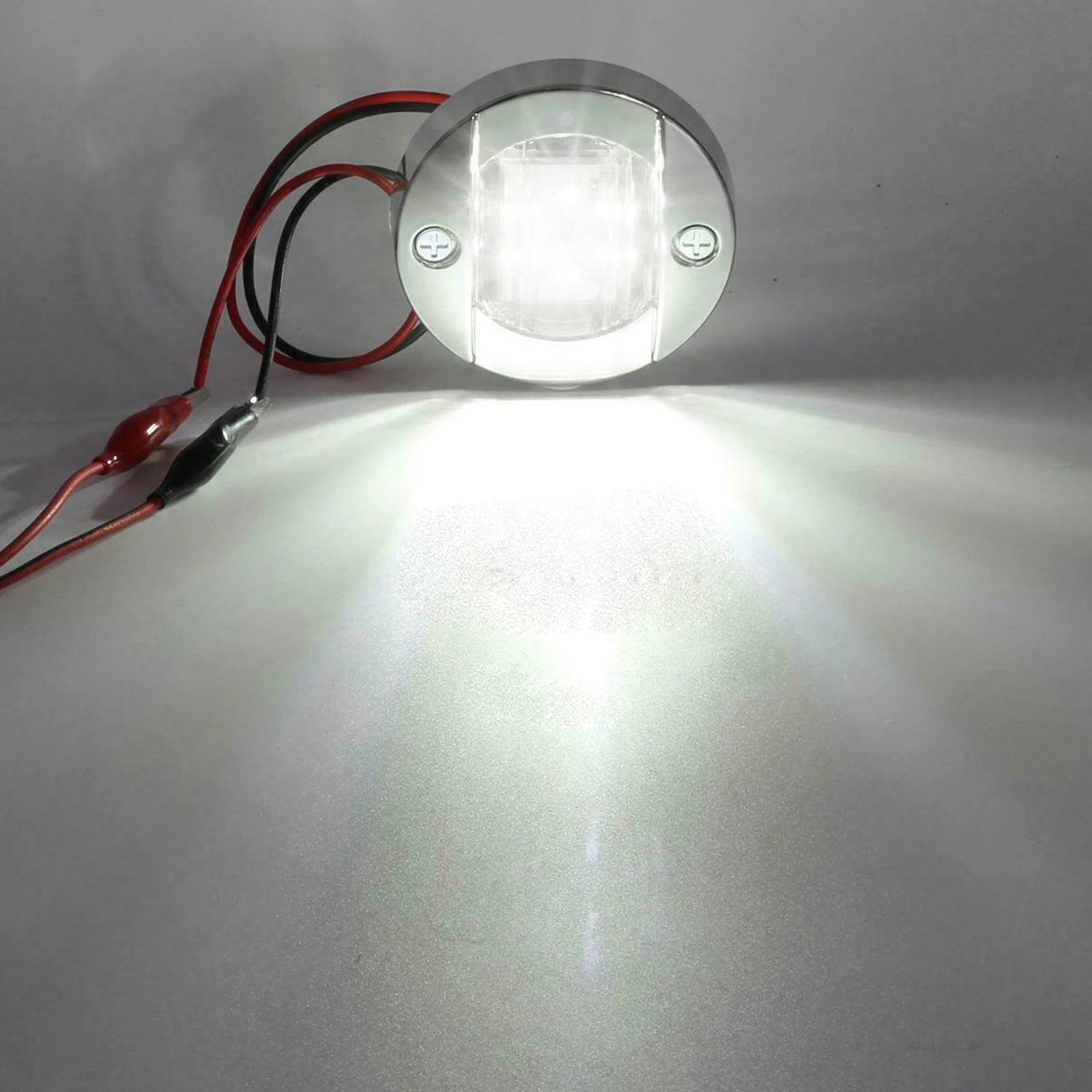 Artudatech 2835SMD 12V 6 светодиодный " круглый белый морской лодка яхта транца хром якорь кормовой светильник