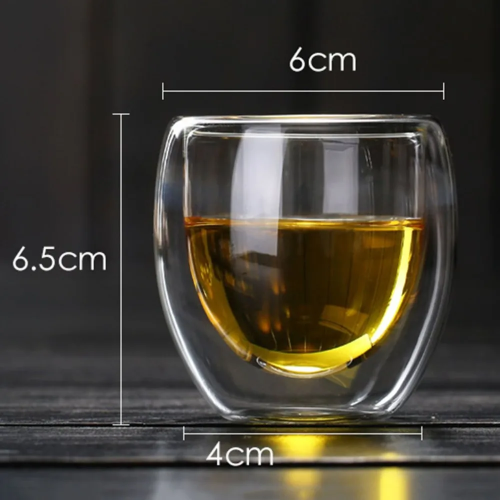 350ML Heat-resistant Double Wall Glass Tea Cup Coffee Cup Mugs Transparent Insulation Beer Glasses Cups Beer Mug Cup Drinkware