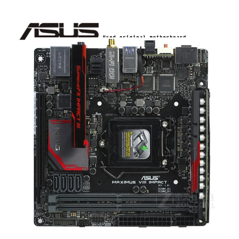 

For Asus MAXIMUS VIII IMPACT Original Used Desktop Intel Z170 Z170M DDR4 Motherboard LGA 1151 i7/i5/i3 USB3.0 SATA3