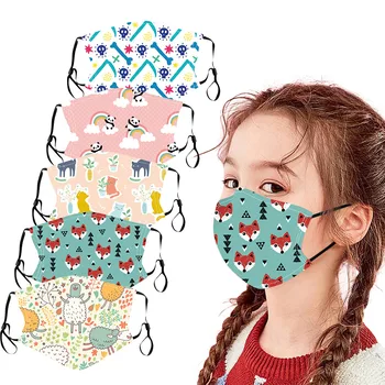 

5PC Kids Children Windproof Face Shield Reusable Face Mask Cloth Face Shield Breathable Mouth Mask Washable mondmaskers Masque