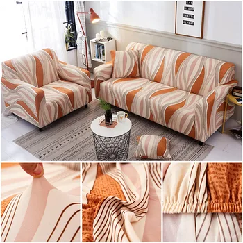 

Chaise Longue Sofa Cover L-shaped Needs Order 2 pieces Stretch Sofa Cover Universal Sofa Cover geometry pokrowiec na kanapy