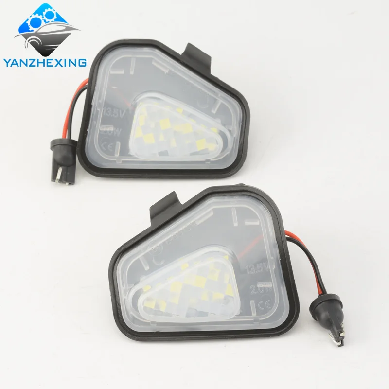 Пара 18-SMD светодиодный подсветка двери приветственные лампы для Volkswagen Passat B7 Passat CC Scirocco MK3 2009 под боковое зеркало с подсветкой - Испускаемый цвет: right and left 2pcs