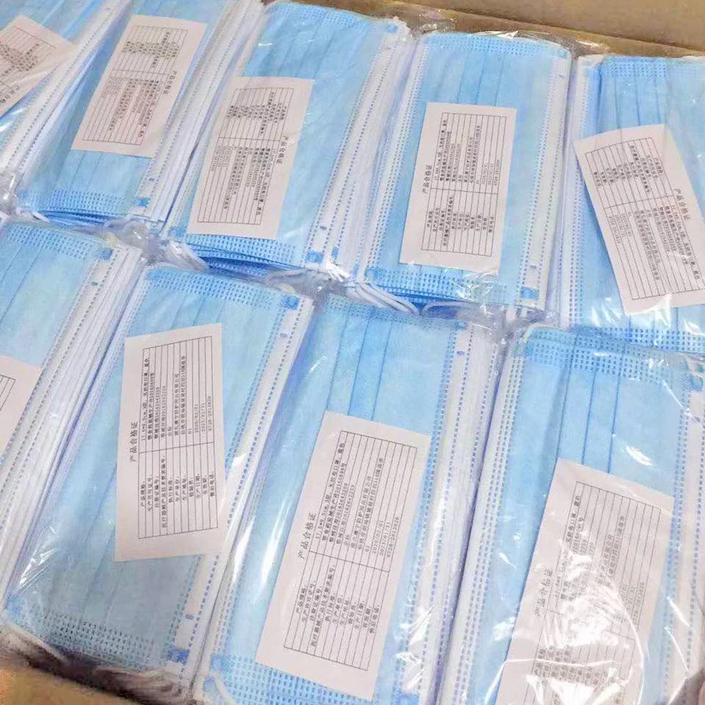100pcs disposable 3-layer masks anti dust breathable 100pcs disposable 3-layer masks anti dust breathable