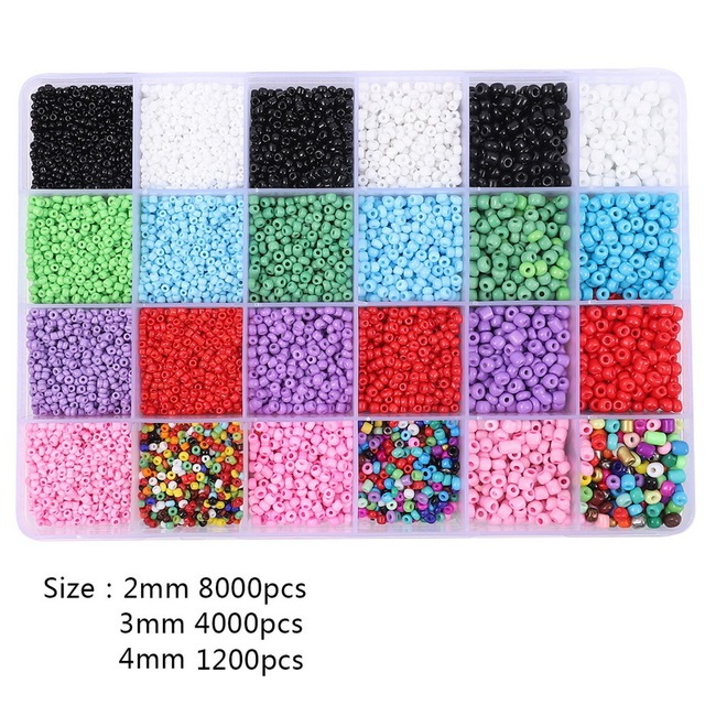 Making Kit Czech Glass Seed Beads Box Set Lobster Clasps Beading Cord For DIY Earring Bracelet Necklace Jewelry Making