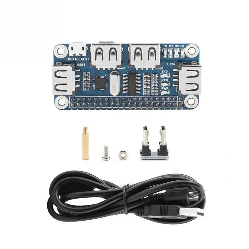 4 порта Micro USB хост OTG концентратор адаптер для Raspberry Pi нулевой модуль A наборы с