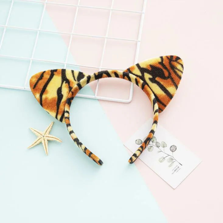 wide headbands for short hair Women Leopard Printed Cat Ear Hair Band Sexy Hair Hoop Headband Lovely Hairband Party Supplies Accessories Headwear Multi color big hair clips Hair Accessories