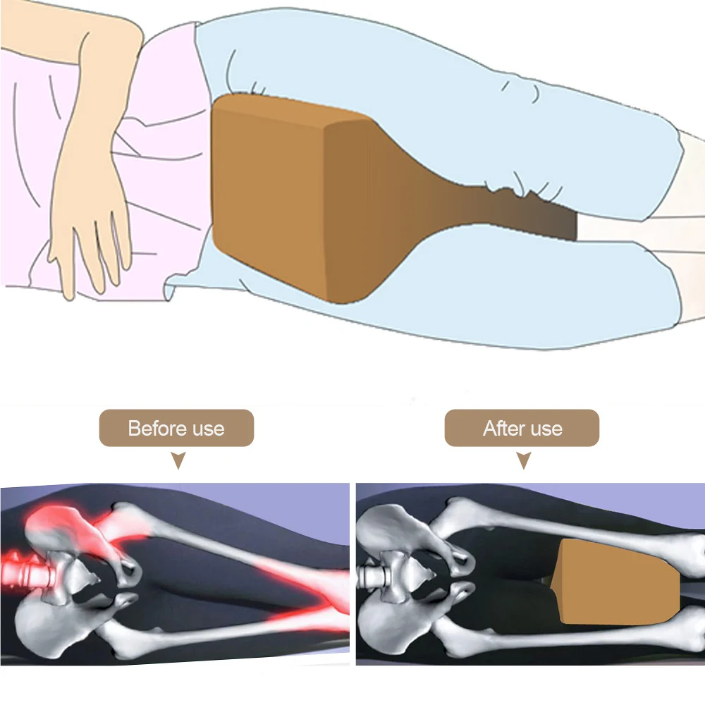 Ортопедическая подушка на колено из пены с эффектом памяти для сна, Ортопедическая подушка для спины, тазобедренного сустава, облегчающая боль, контурная подушка для ног
