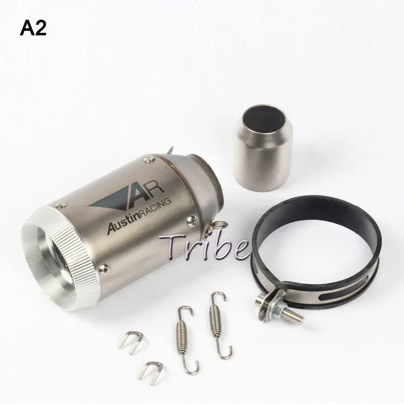 A2 Echappement Moto Escape Akrapovic глушитель мотоцикла для мотокросса Pitbike DB kille для Auston Racing ZX6R S1000RR Z900 ER6N - Цвет: A2