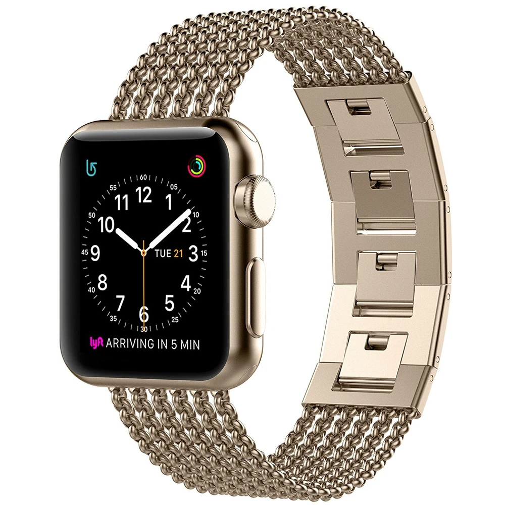 Ремешок спортивный Wearlizer для Apple Watch 5 Band сменный Браслет из нержавеющей стали iwatch
