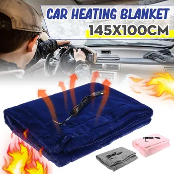 

145x100cm 150150*1100cm Car Heating Blanket Winter Heated 12V/24V Warm Auto Electric Fleece Blanket For Car Constant Temperature