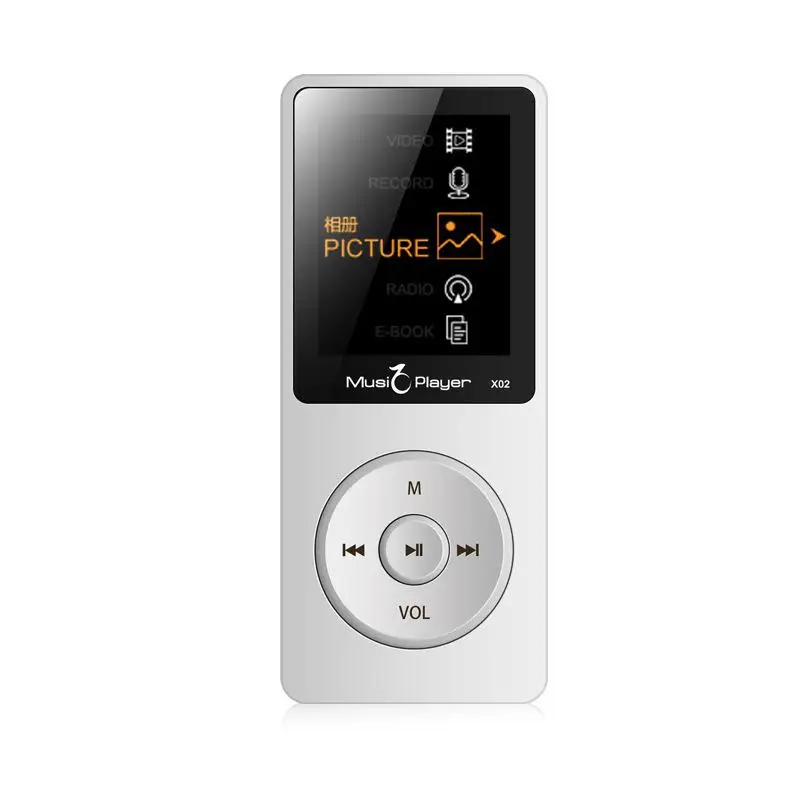 Сенсорный экран и встроенный 16G HiFi портативный плеер с радио/FM/запись новая версия MP3-плеер с bluetooth динамиком - Цвет: Белый
