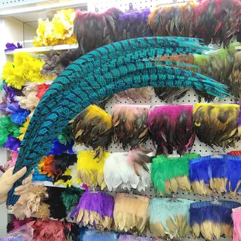 

Hot 5pcs Lake Blue Lady Amherst Pheasant feather 32-36inch/80-90cm for Home Decoration,Wedding Party Decoration