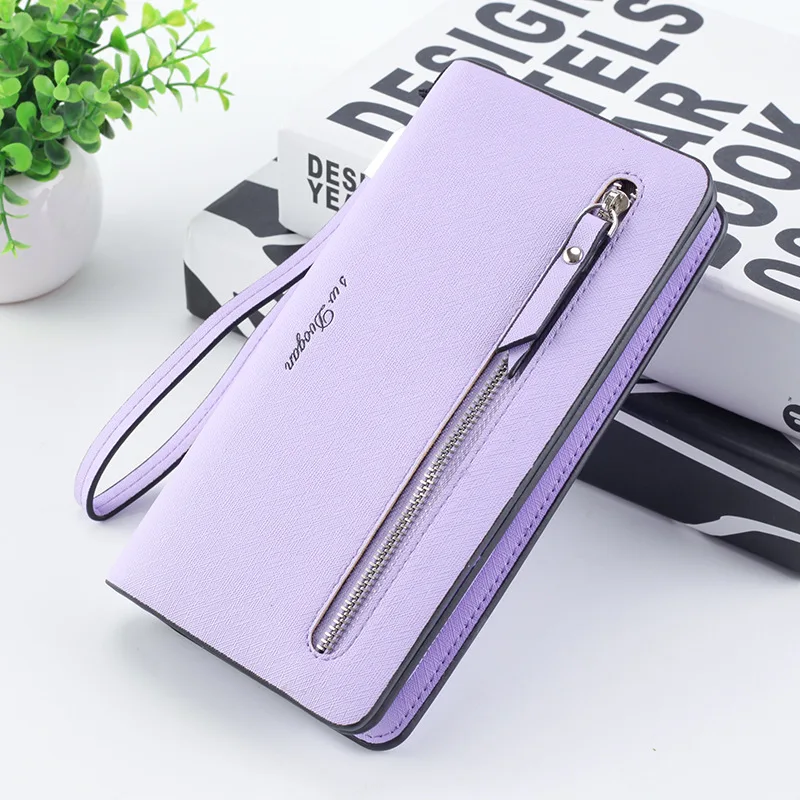 

Swdvogan New Style Women's Wallet Toothpick Pattern Long Wallet Large Capacity Zipper Mobile Phone Bag Foreign Trade Wholesale