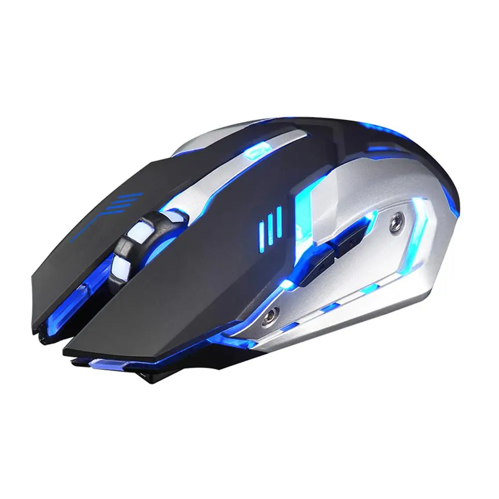 

New Arrival X7 7 Colors Light Silent 6 Buttons Rechargeable Wireless Optical Gaming Mouse