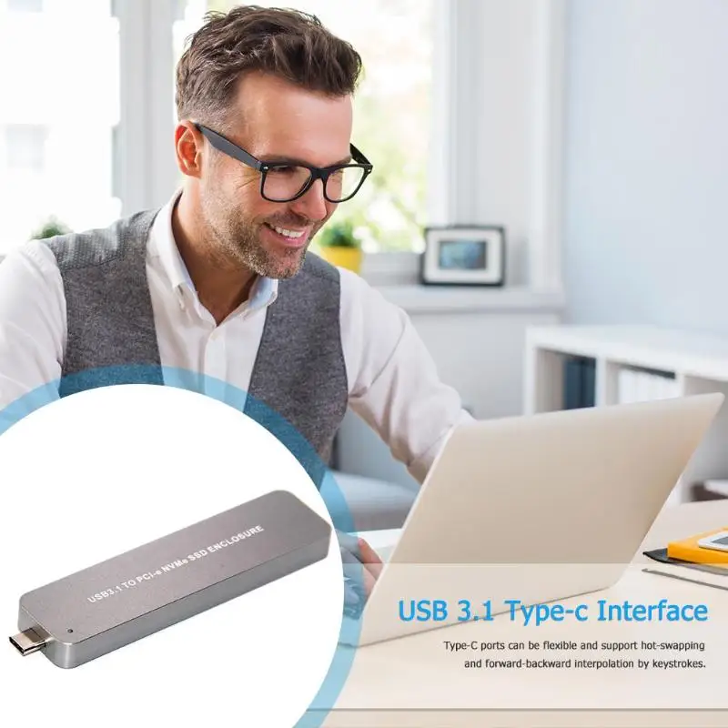 USB3.1 type-C для Nvme SSD корпус M.2 M-Key твердотельный накопитель Коробка Чехол 10 Гбит/с UASP высокоскоростной портативный USB3.1 NVME M.2 чехол