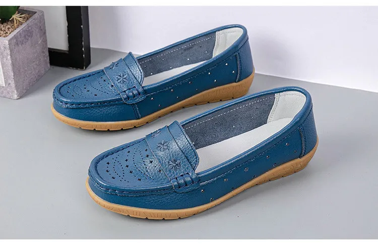 AH 203-New Cut Outs Summer Women's Flats Shoes Breathable Hole Woman Loafers-9