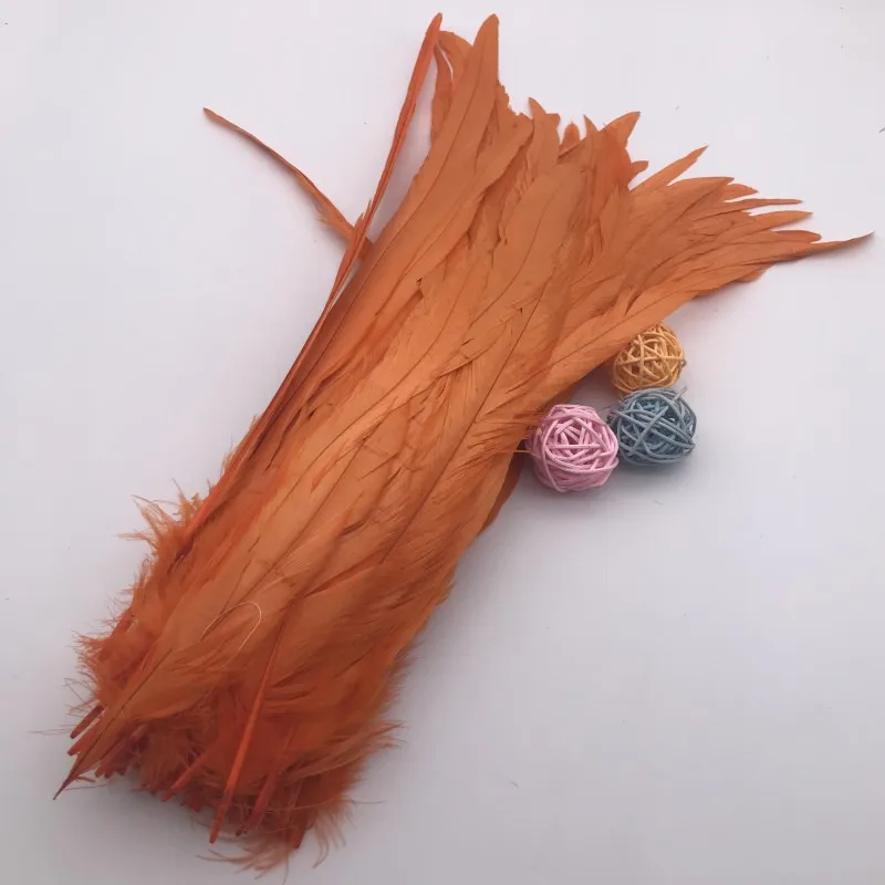 orange 40-45 см, перья петуха для рукоделия, товары для свадебной вечеринки, игрушки для карнавала, украшения для танцоров - Цвет: orange