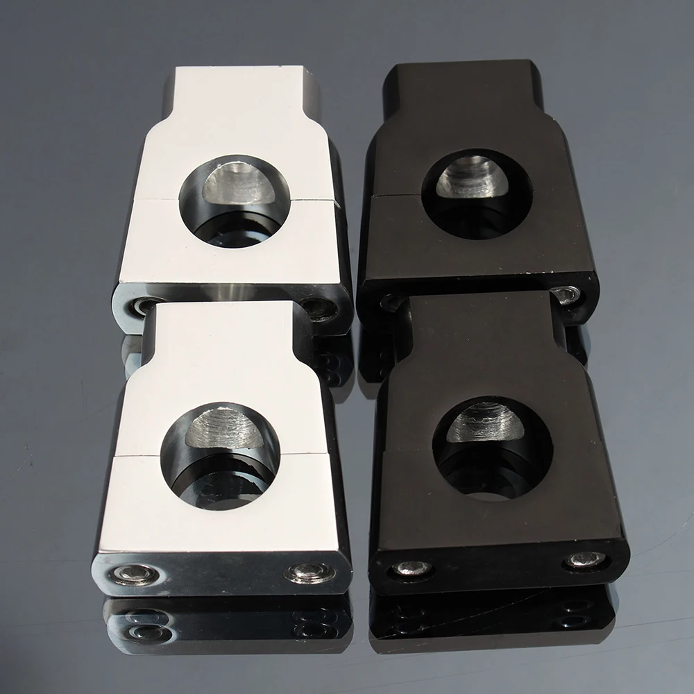 A Pair 7/8″ 22mm CNC Motorcycle Aluminum Handle Bar Mount Adapter Risers Clamp