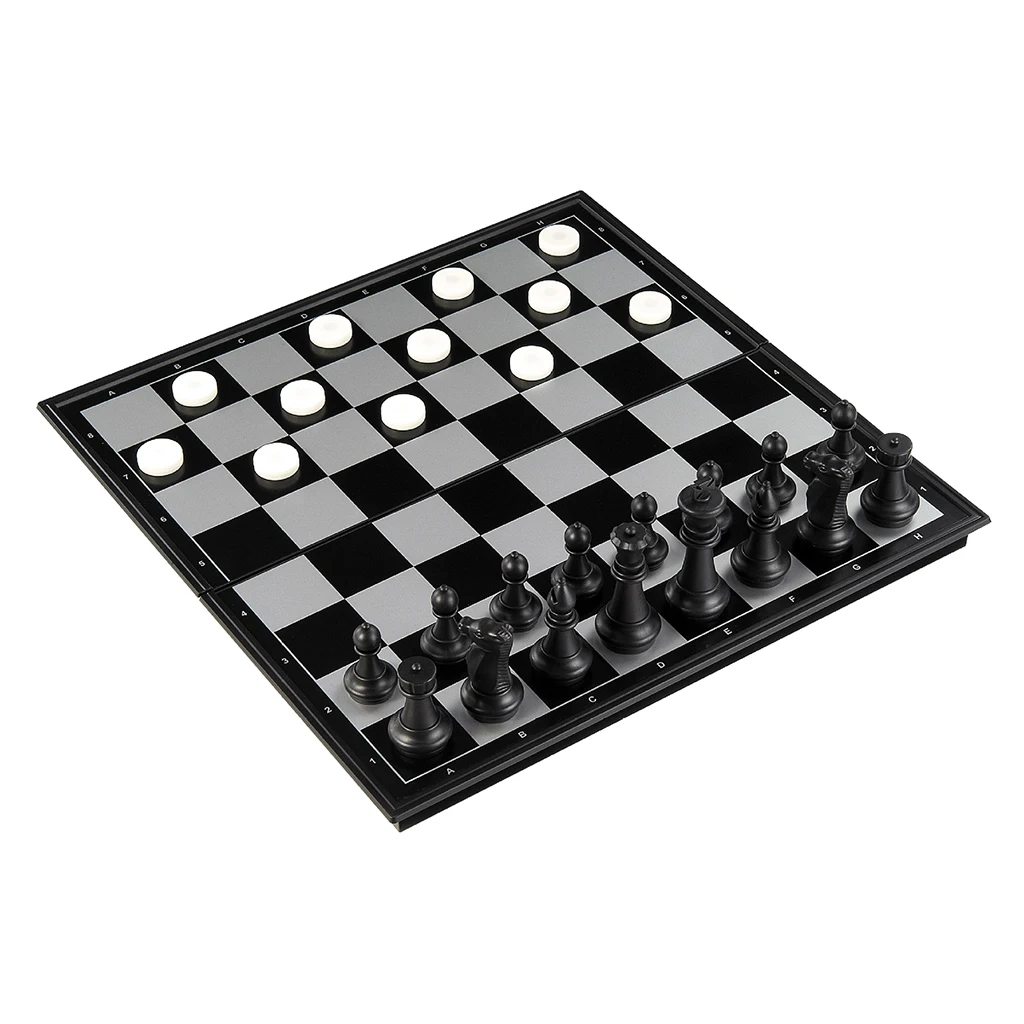 

3 In 1 Chess Set Magnetic Foldable Chess Board Game for Kids 6 Years Old