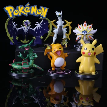 

Pokemon Tomy Action Figure Rayquaza Children Gift Pokemon Character Solgaleo Models Pikachu Figure Scenes Toys