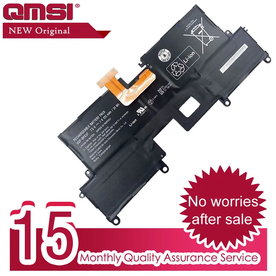 QMSI VGP-BPS37 BPS37 ноутбук Батарея Pro 11 SVP11 SVP11214CXB SVP11227SCB 7,5 V 4125 мА/ч, 31WH