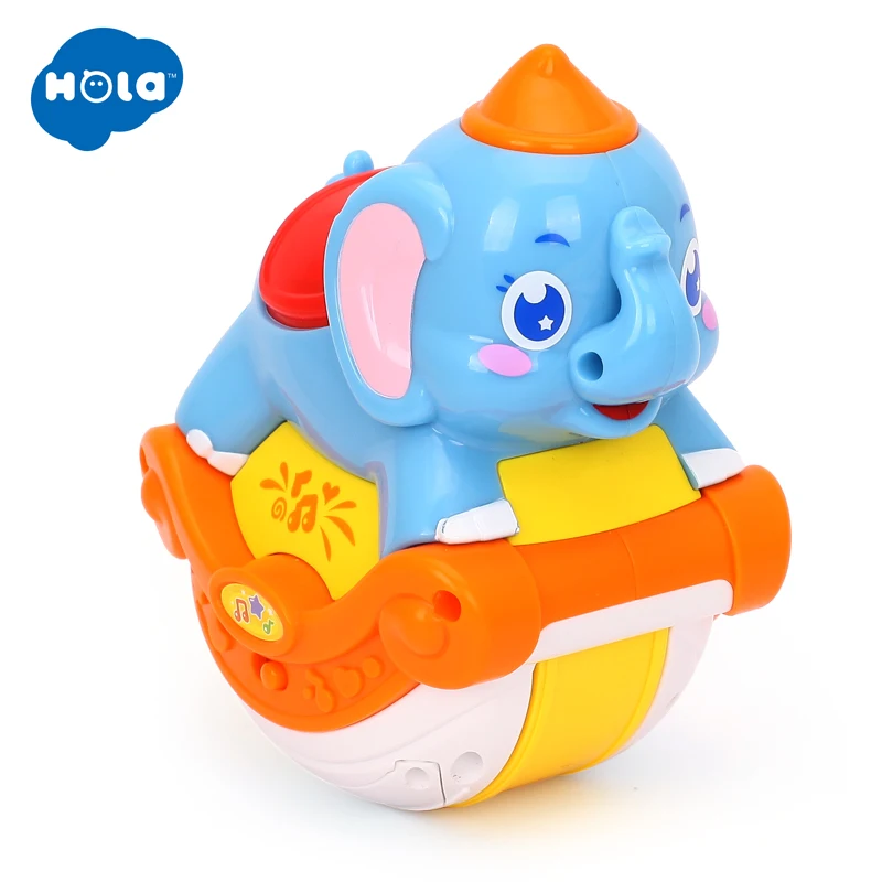 HOLA TOYS 3105C Детские музыкальные игрушки раздвижные животные Слон со светом и музыкой электронные игрушки для домашних животных для детей