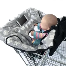 Высокая покупка вагонетки сиденья Корзина Подушка полиэстер персик обитый кожей стул чехол коляска ребенок унисекс слон шаблон Универсальный