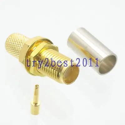 DHL/EMS шт. разъем SMA jack pin проходной обжимной разъем RG8X RG-8X LMR240 коаксиальный Прямой-C1