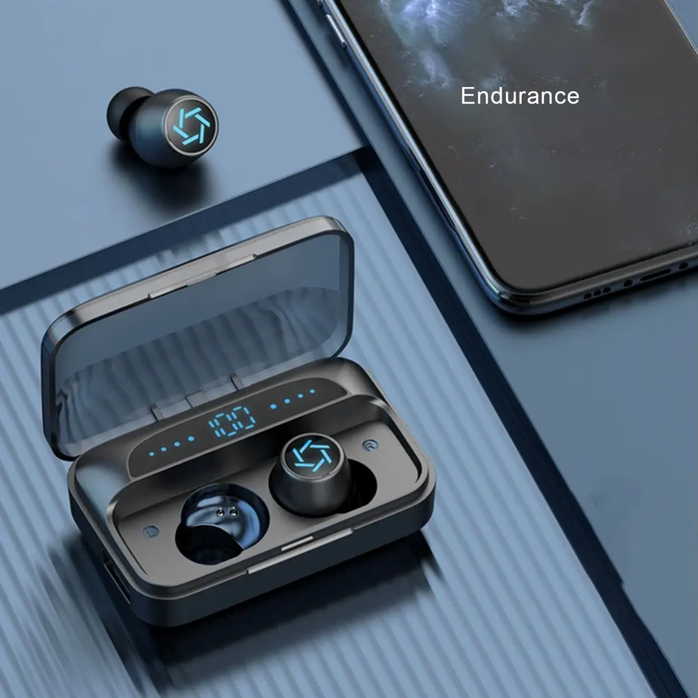 S15 Wireless Earphone LED Power Display With Charging Station 5 0 Stereo Sports Earbuds Sports Headphones