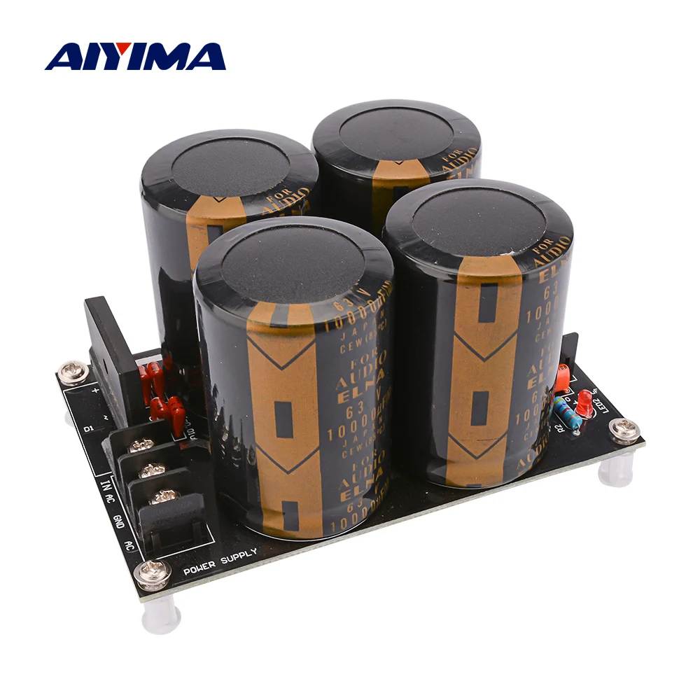 

AIYIMA Rectifier Filter Power Supply Board 63V 10000UF 50A Rectification Filter DIY LM3886 TDA7293 Power Home Amplifier Speaker