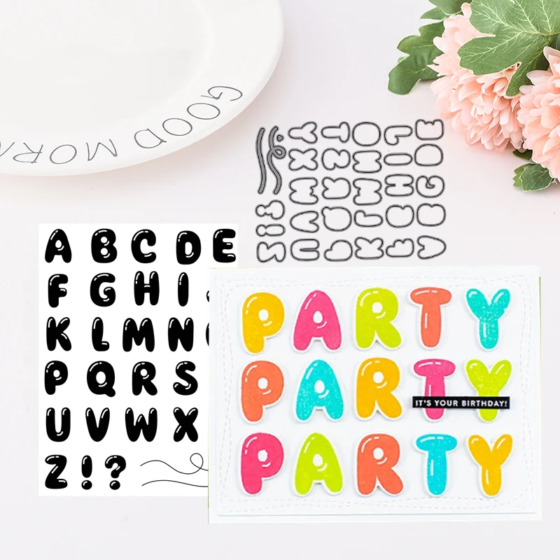 

CH 24 letters Metal Cutting Dies and stamp For Scrapbooking Practice Hands-on DIY Album Decor Card Craft Dies