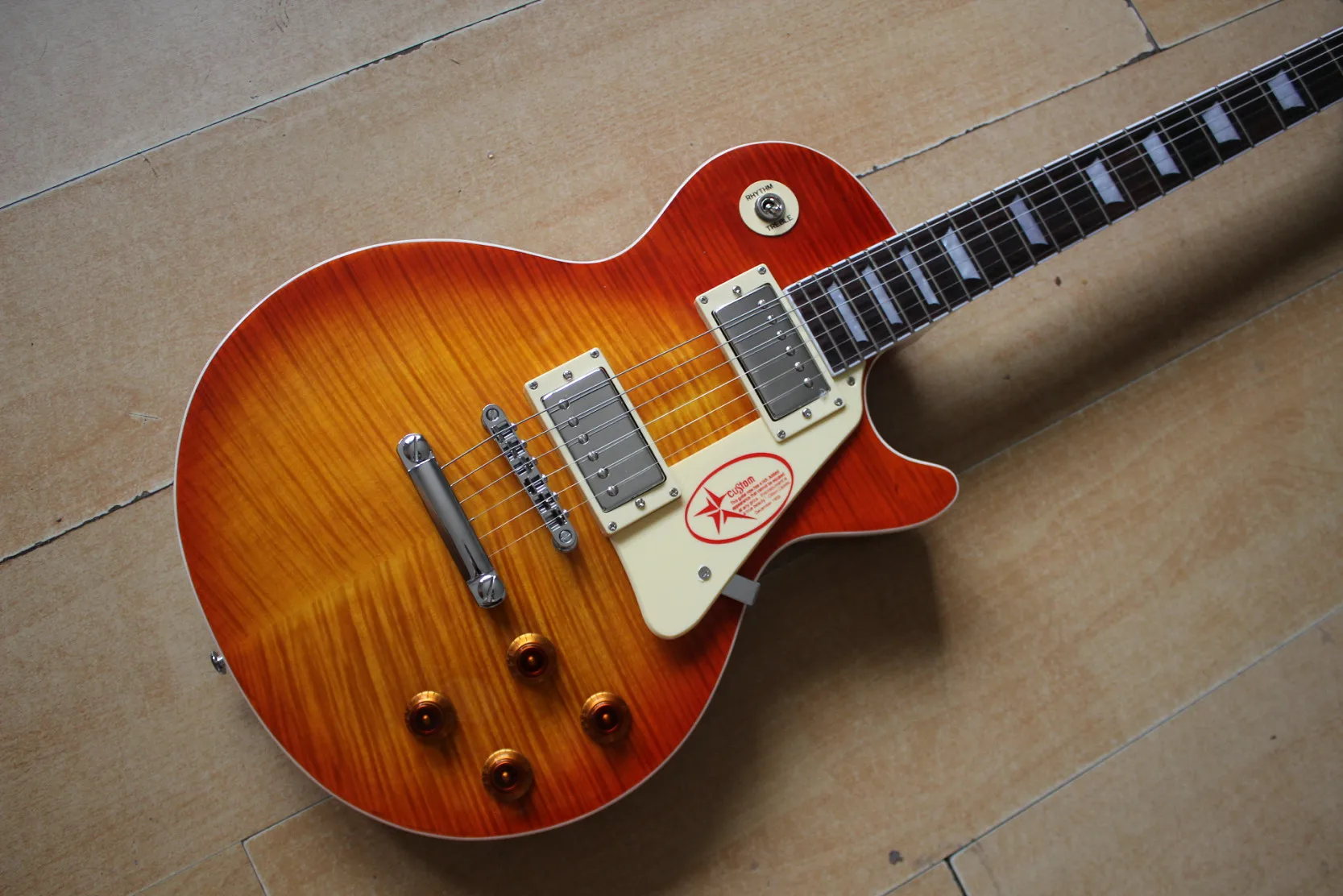 ウィンターセール 新しいabr 1ブリッジワンピースボディとネックの大きなドットスペースをbluetoothfthハウスギターチェリーサンバーストマホガニーボディローズボード 売上超高品質 Signature Johaness Com