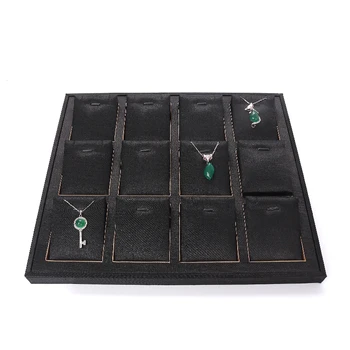 

Top Sale Black 12 Grid Pendent Jewelry Display Pallet Women Earring Bracelet Ring Showcase Trays Jewellery Organizer