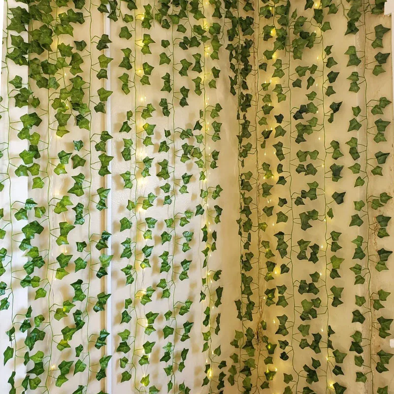 1/3pcs 2.1M Artificial Ivy Leaf Plants Vine Fake Foliage Flowers Creeper Green fistival party Home Decor Wedding Decoration | Дом и сад