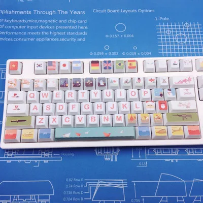Все страны Рождество PBT сублимации Keycap оригинальная высота механическая клавиатура, посвященная вишневого цвета маленькая Пчелка