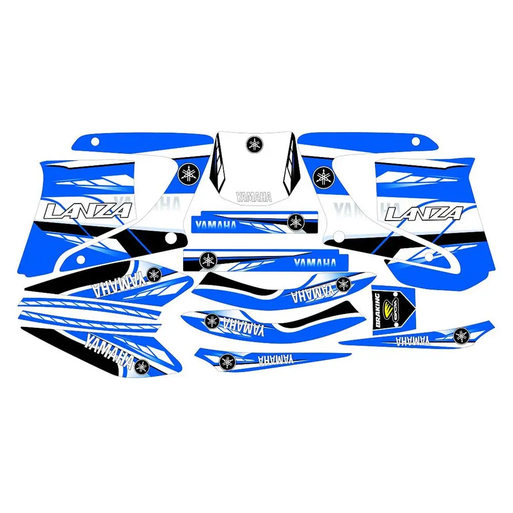 

Blue Full Graphics Decals Stickers Custom Number Name 3M Bright Matte Stickers Waterproof For YAMAHA DT230