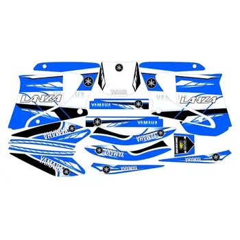 

Blue Full Graphics Decals Stickers Custom Number Name 3M Matte Stickers Waterproof For YAMAHA DT230